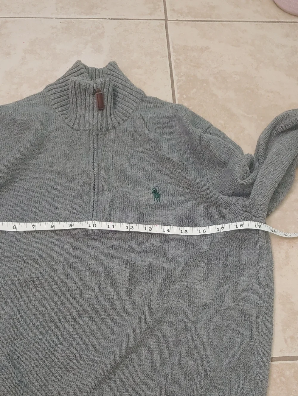 Polo Ralph Lauren Gray Quarter Zip Sweater Men's Size M